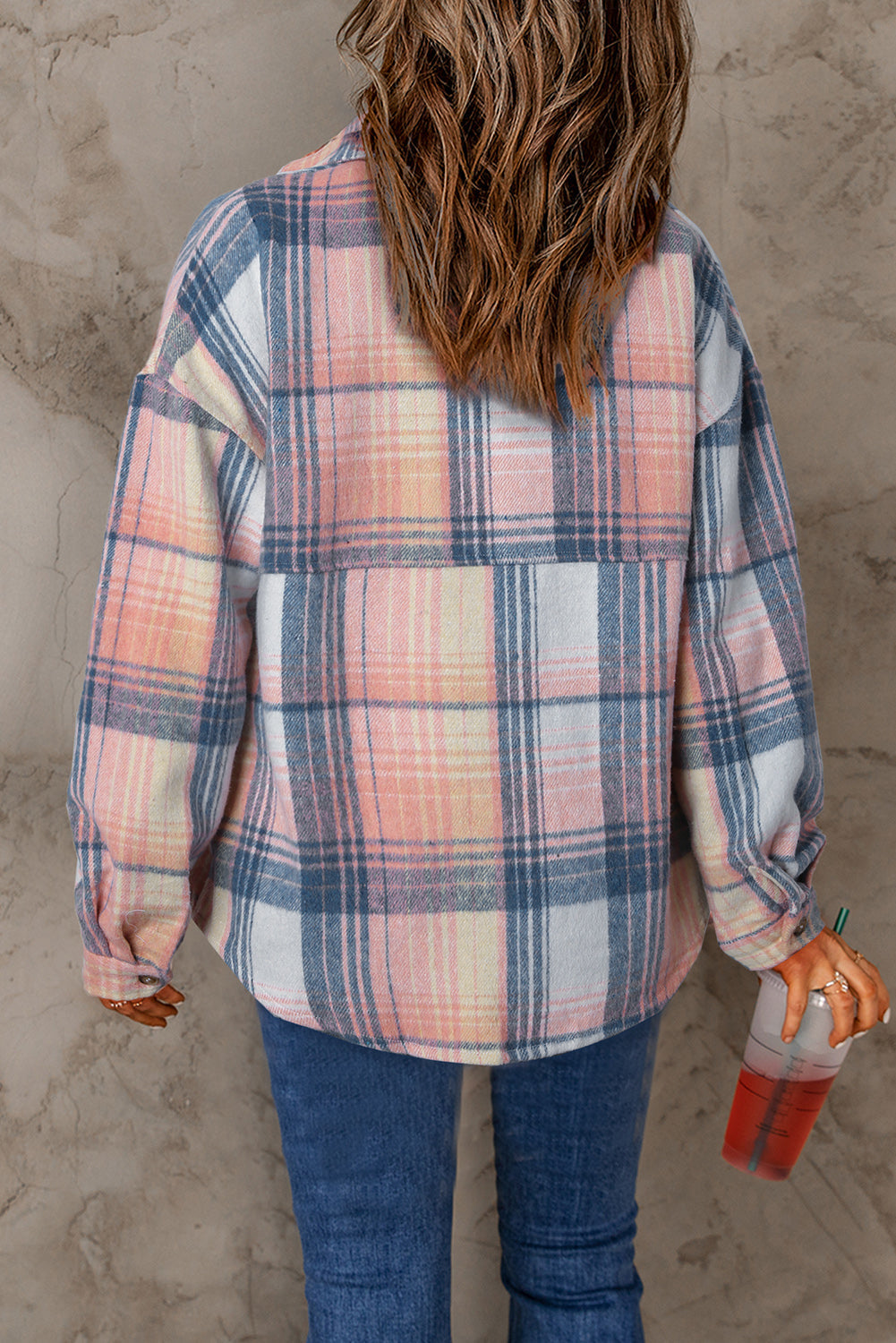 Pink Plaid Flannel Shacket