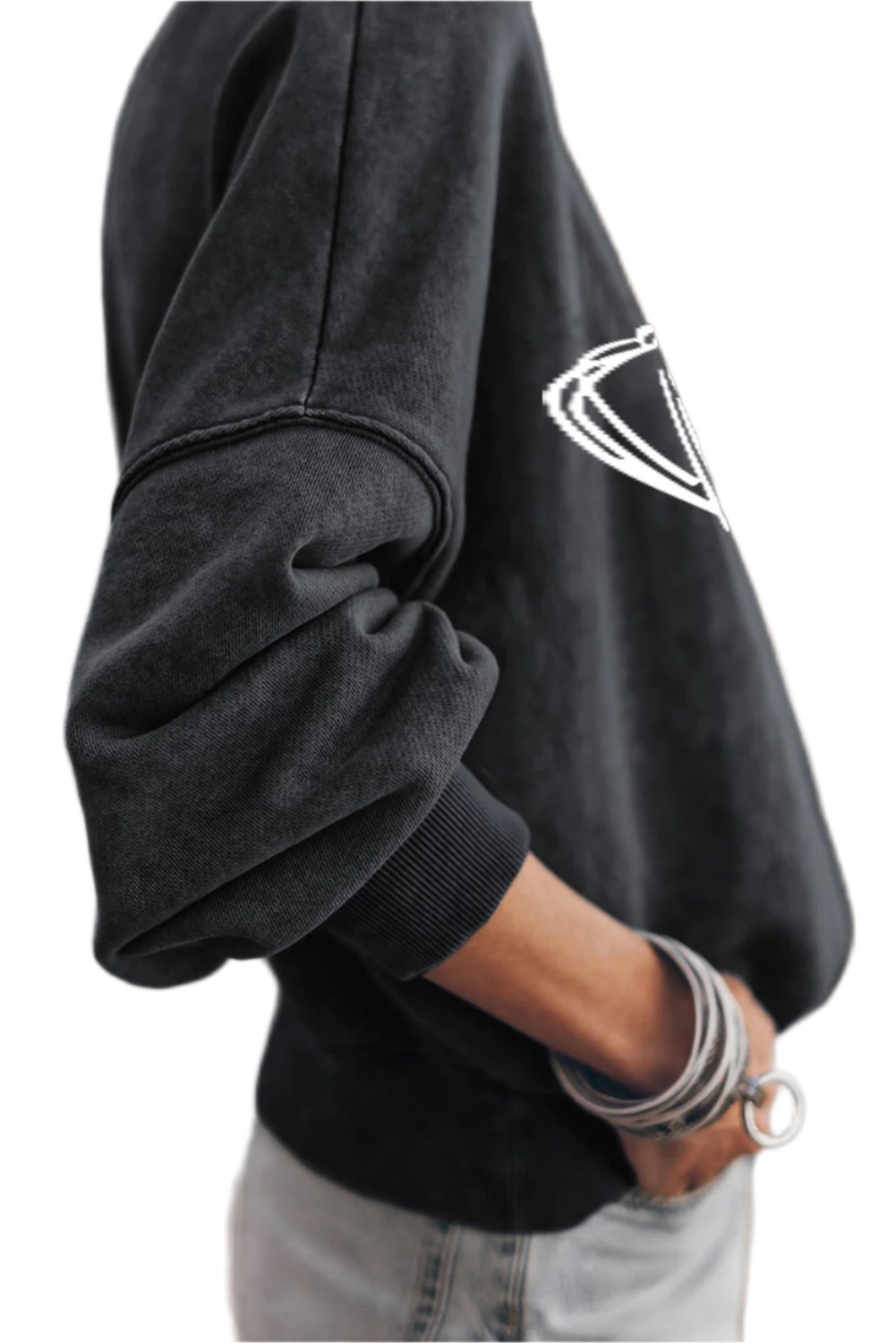 Black Rugby game day Graphic Pullover Sweatshirt